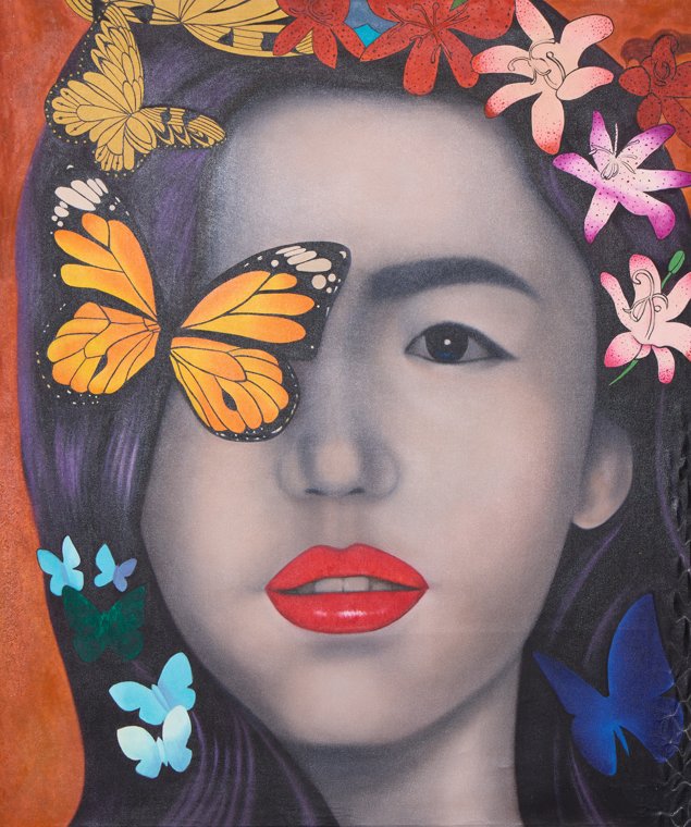 Portrait with Butterflies