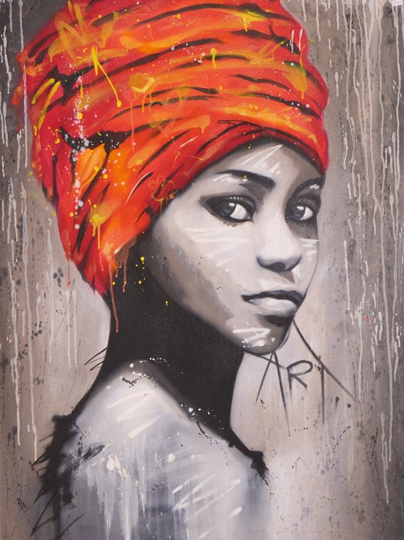 Portrait in a Fiery Turban